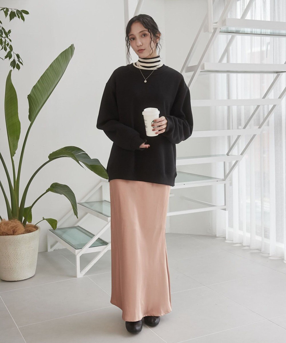 WEGO 【ユニセックス着用ITEM/裏起毛】リラックスフィットスウェットプルオーバー 