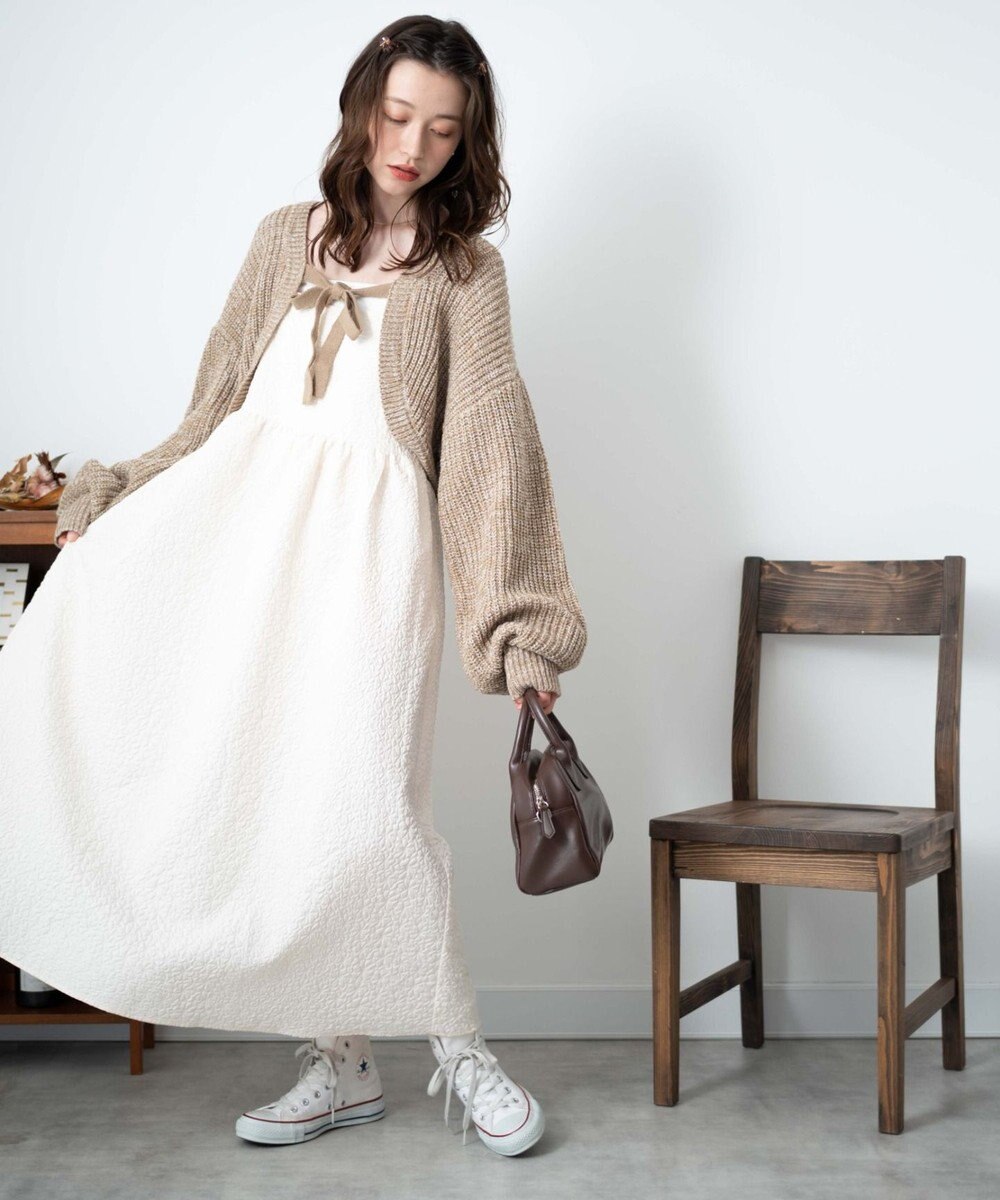 WEGO リボンニットボレロ 