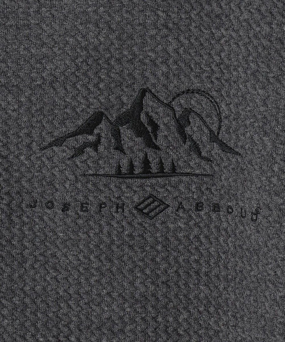 JOSEPH ABBOUD MOUNTAIN 【ソフト/吸水速乾/ライナードッキング対応】メランジバック メッシュ ジップ カットソー 