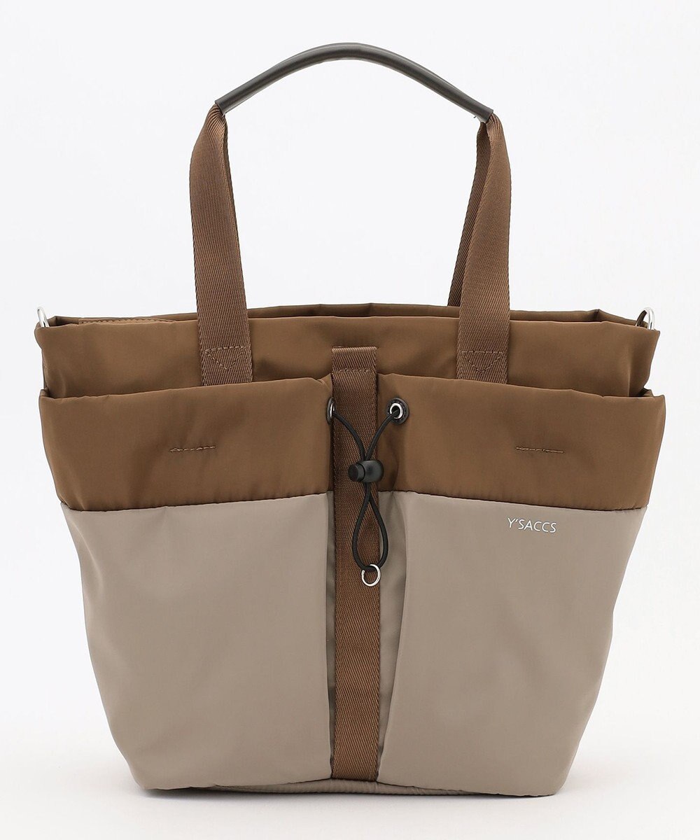 Y'SACCS ドローストリング コンビカラー2WAYトート 