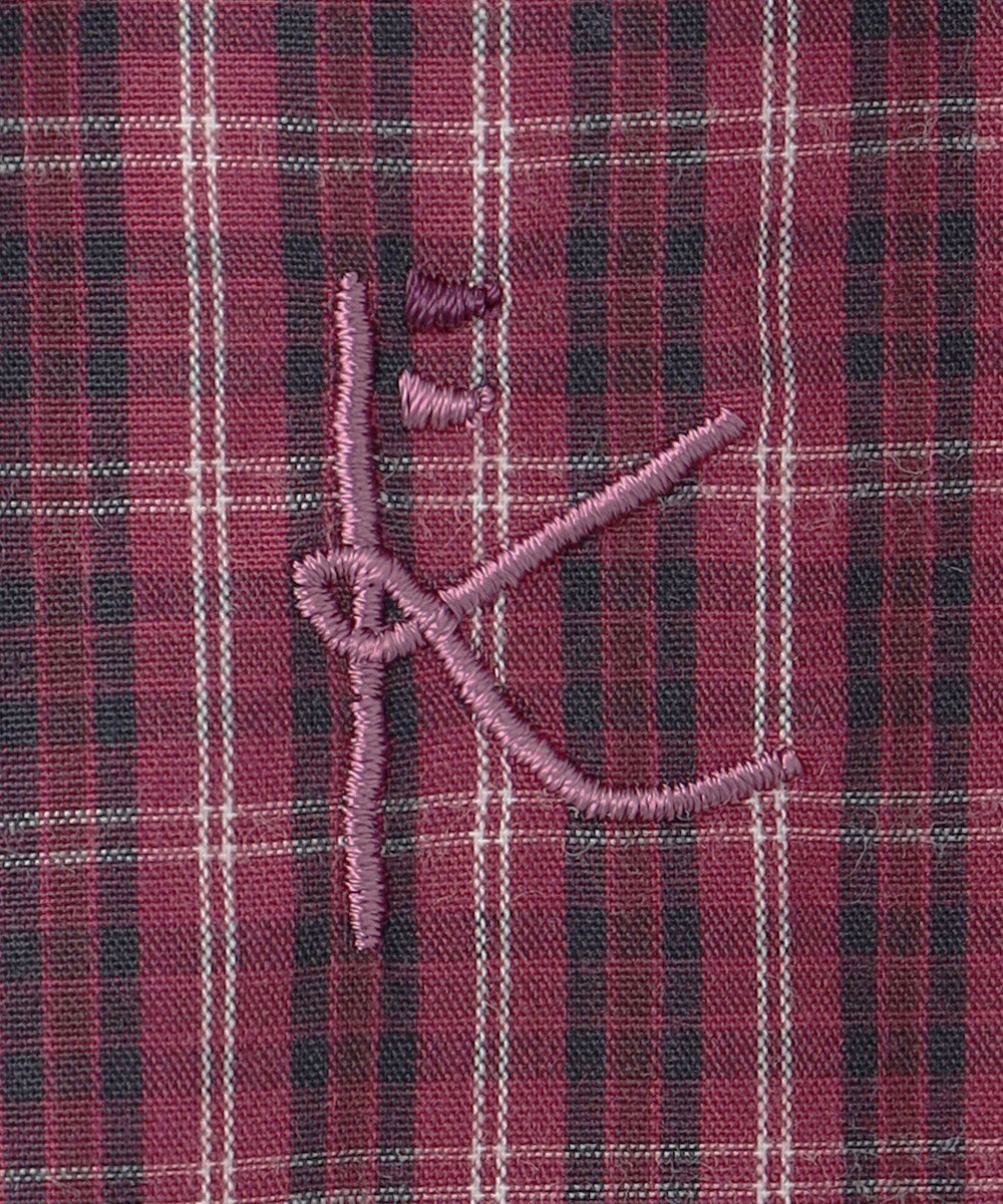 組曲 KIDS 【150-160㎝】チェックラッフル ブラウス 