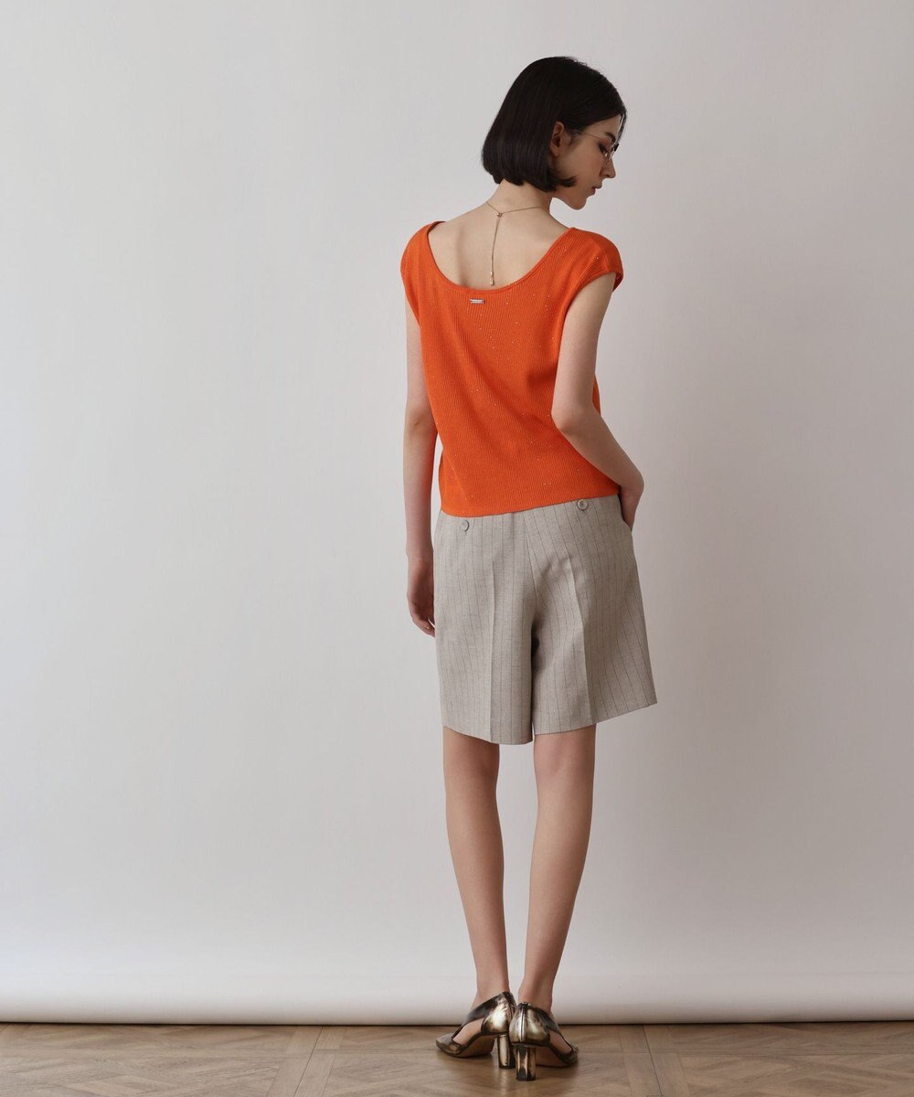 GRACE CONTINENTAL スパンコールリブトップ 