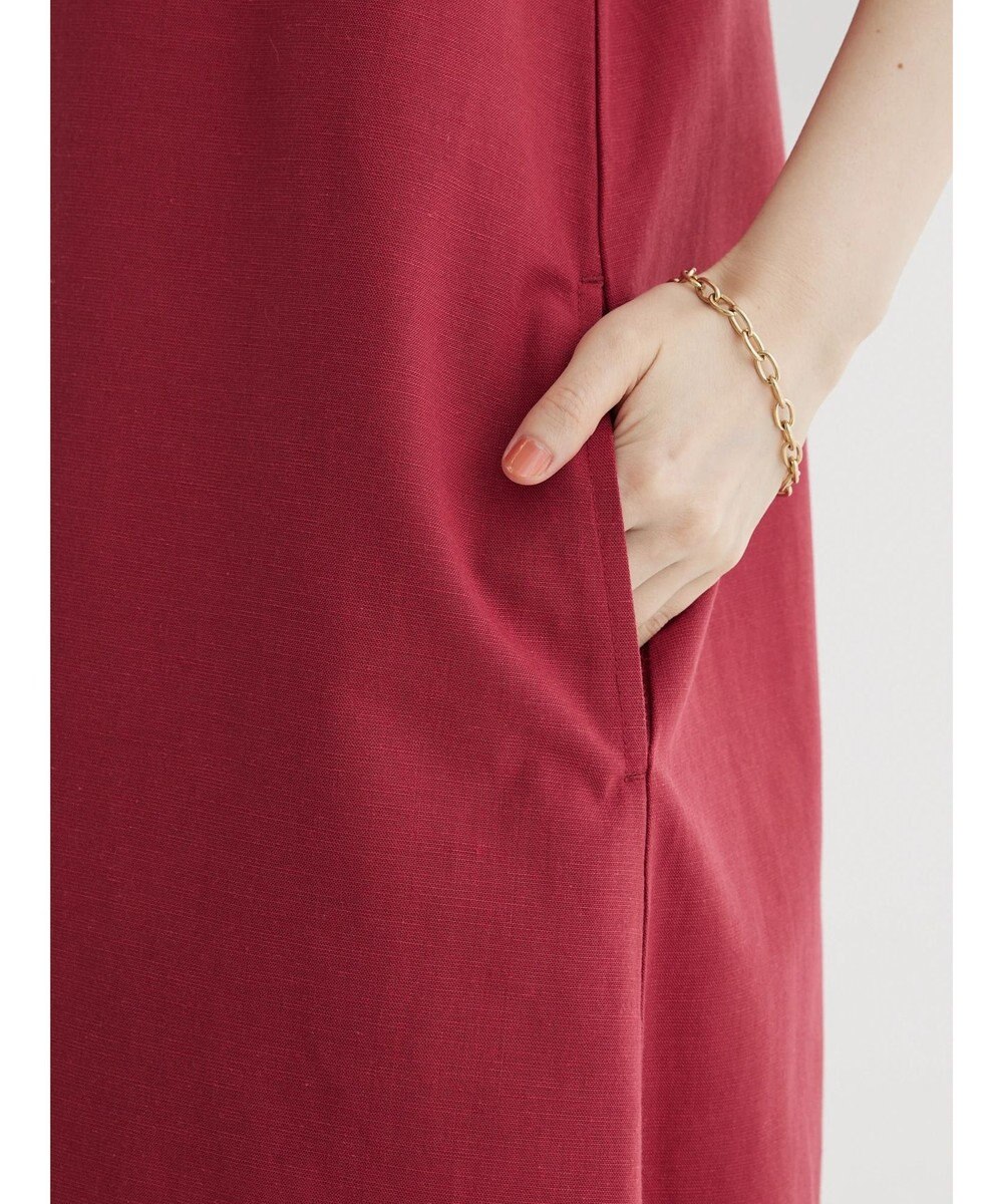 Green Parks 綿麻混ノースリーブワンピース 