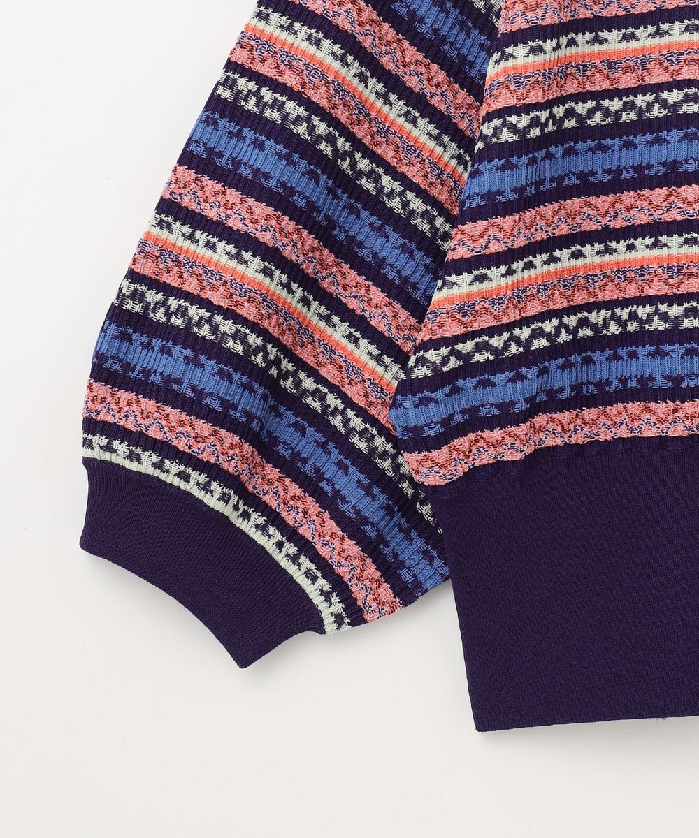 GRACE CONTINENTAL ボーダーパフニットトップ 