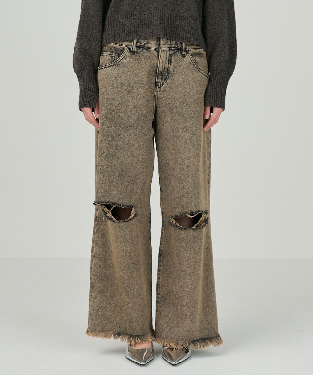 GRACE CONTINENTAL レイヤードデニムパンツ 