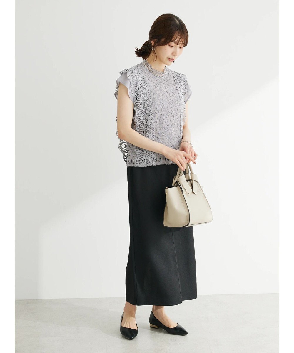 Green Parks 麻調Ｉラインスカート 