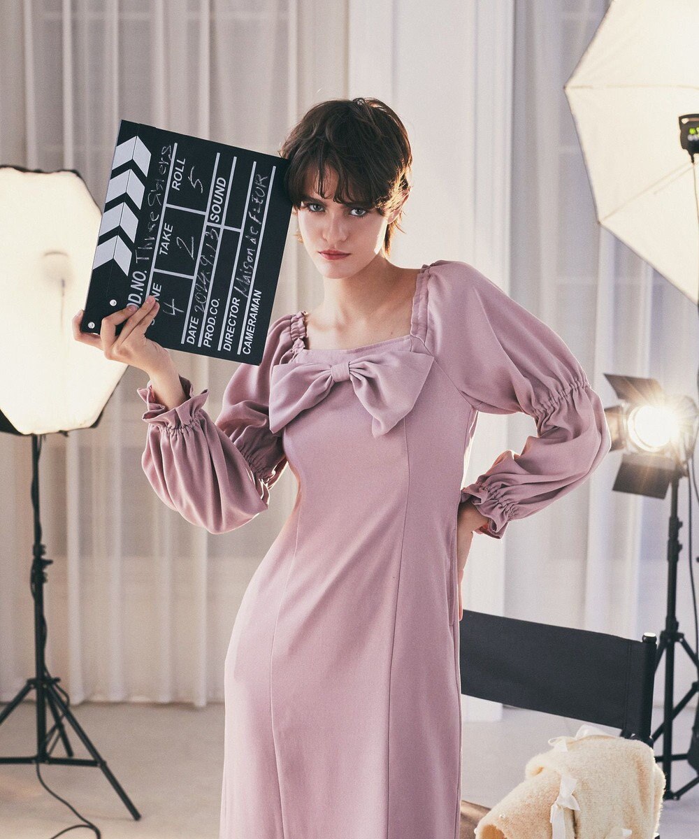 Maison de FLEUR 愛され上手なリボンワンピース 