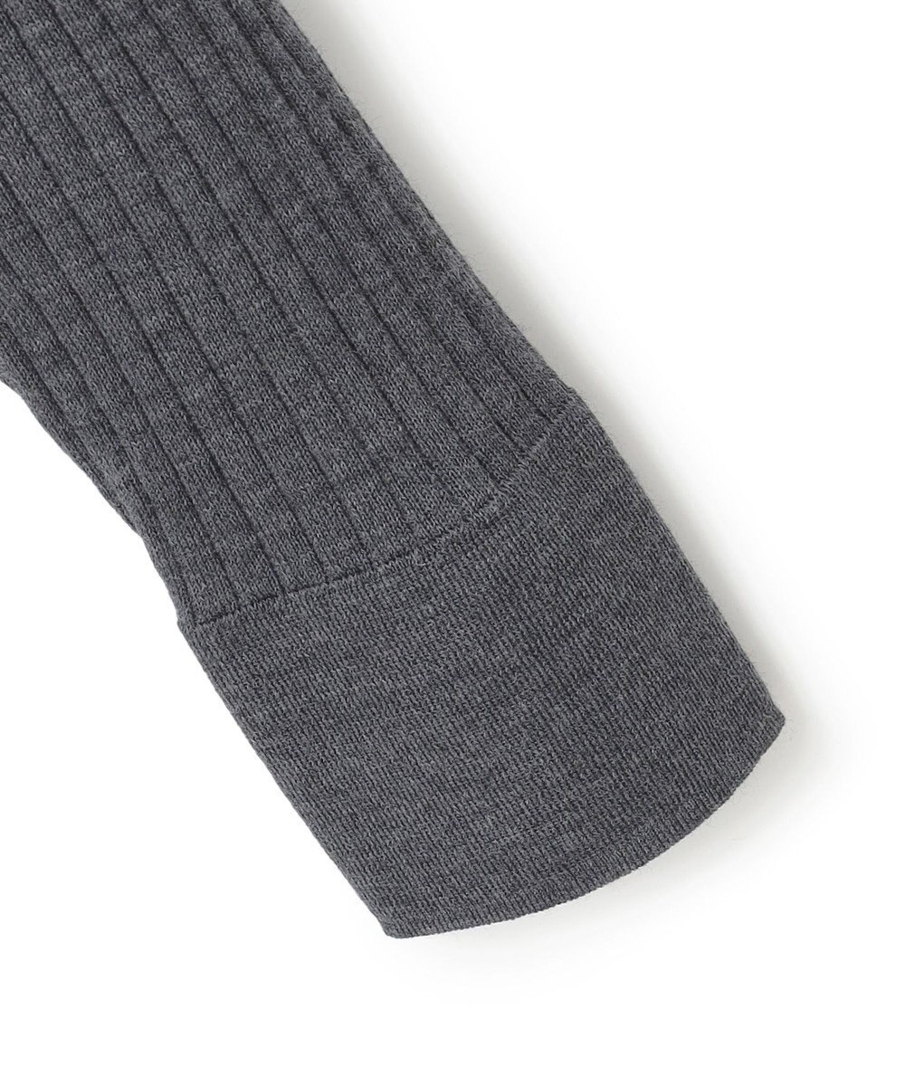 ICB 【洗える】エクストラファインメリノリブ ヘンリーネック プルオーバー 