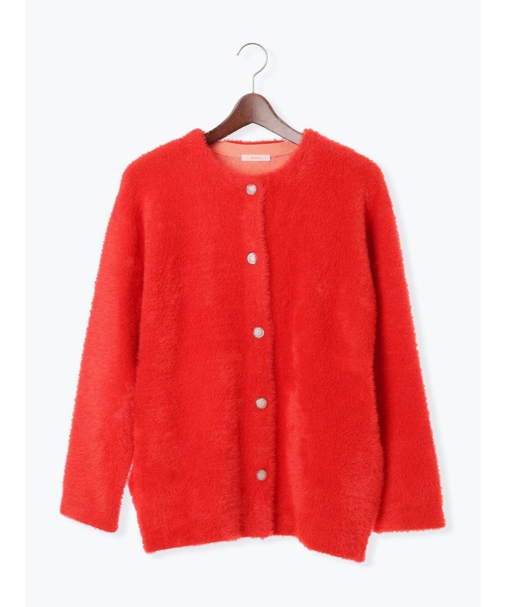 Te chichi ダブルフェイスフェザーカーディガン 