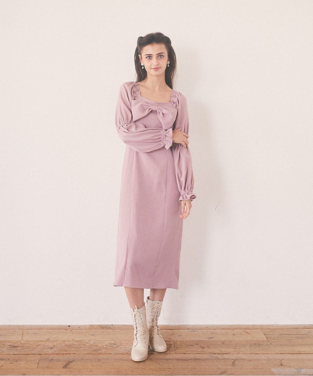 Maison de FLEUR 愛され上手なリボンワンピース 