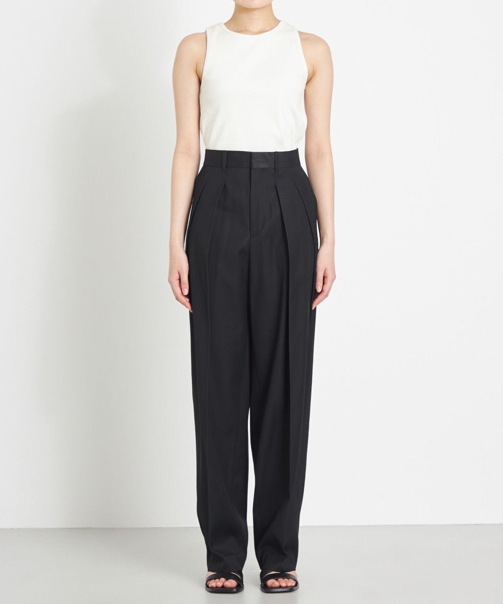 NAVE 【Nave　洗える】バルキーツイル   タックパンツ 