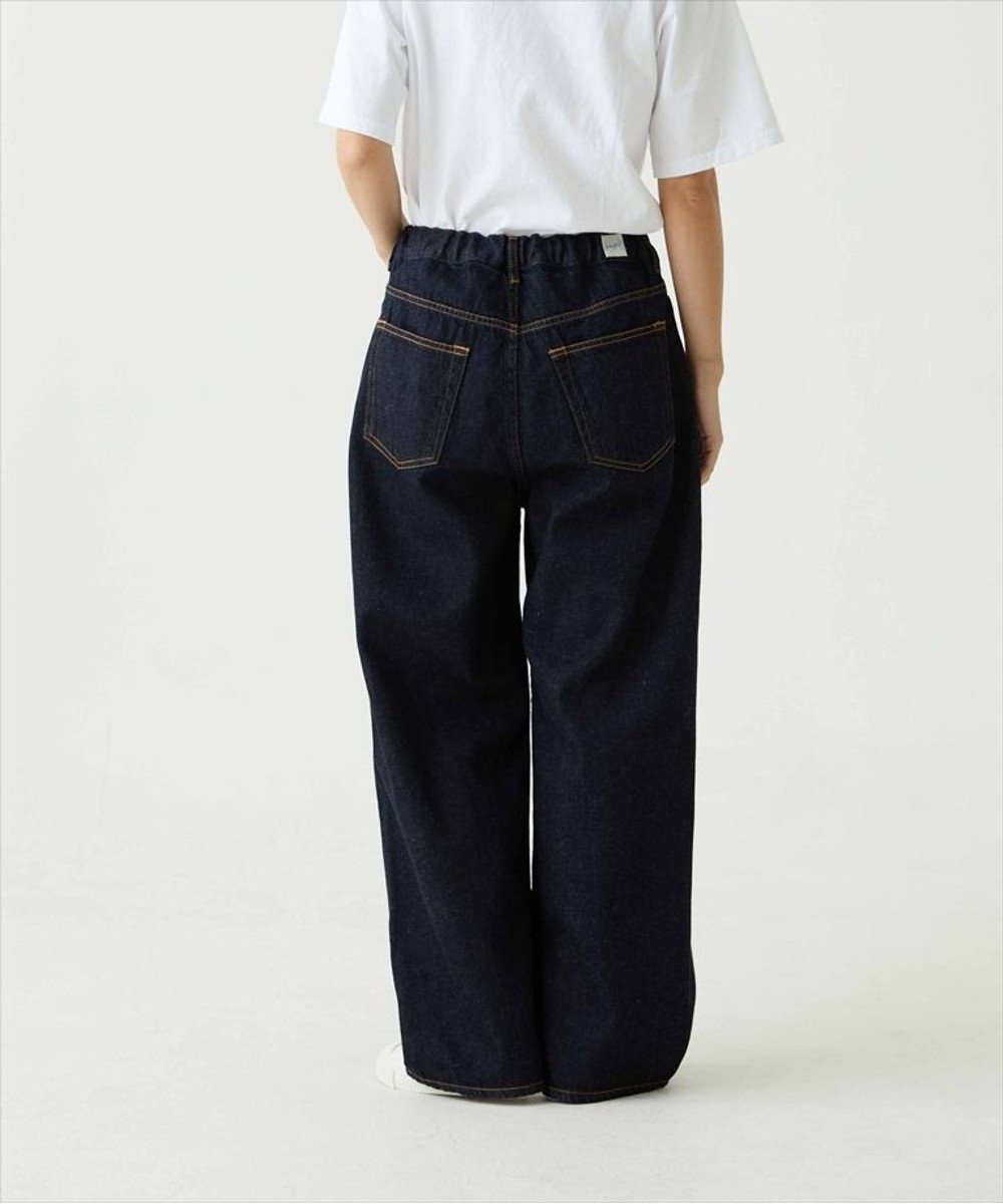 caqu Linen sagging wide pants ワイドシルエットリネンデニム 