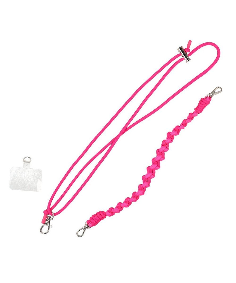 UNBILLION ペルケ perche / 蛍光レザーストラップ付き・チャームポーチショルダー 