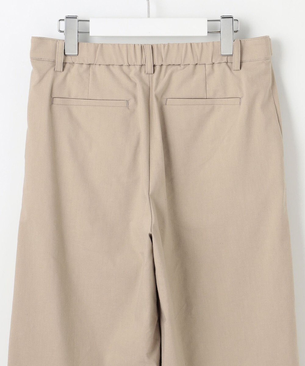 J.PRESS LADIES L 【洗える】リネンストレッチ ワイド パンツ 