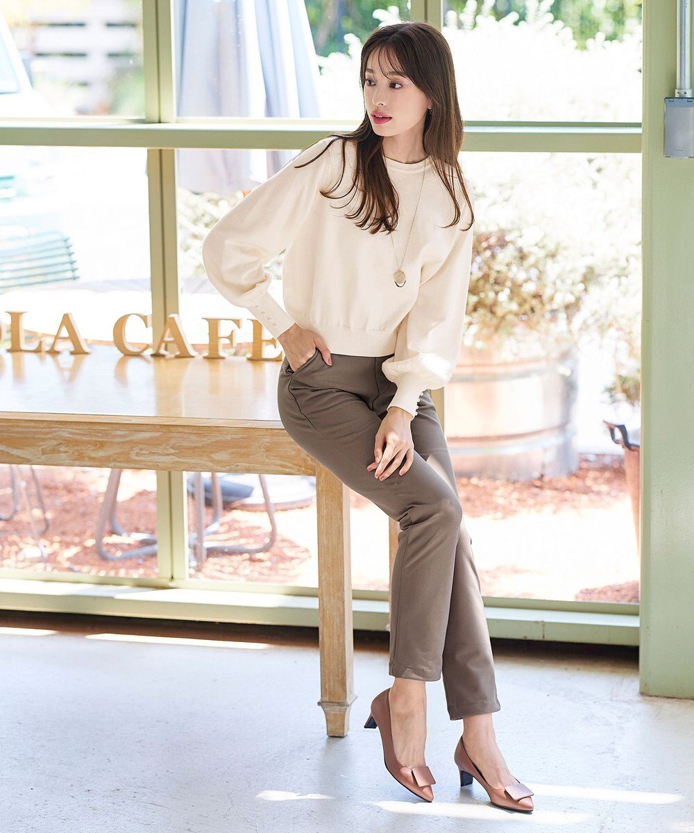 Tiaclasse 【安田美沙子さん着用・新色追加・日本製】すふれ起毛ストレートパンツ 