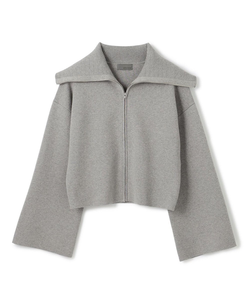 uncrave カシミヤブレンドニット ジップアップブルゾン 