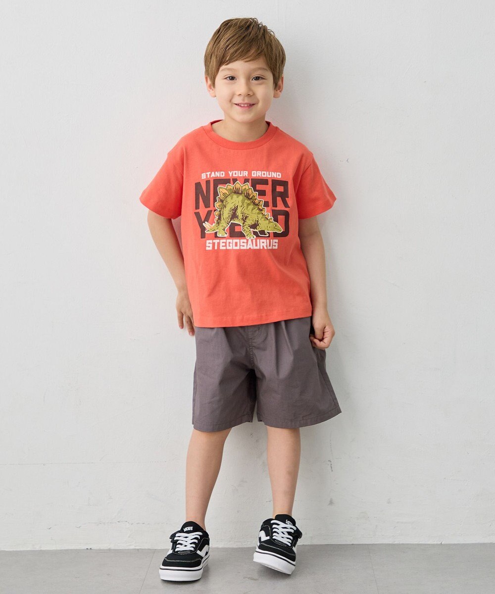 ANY KIDS 【洗濯機可能】恐竜プリント 半袖Tシャツ 