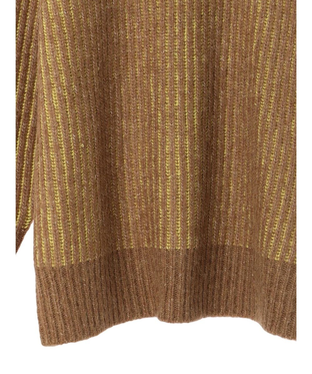 AMERICAN HOLIC バイカラー片畦ニットチュニック 