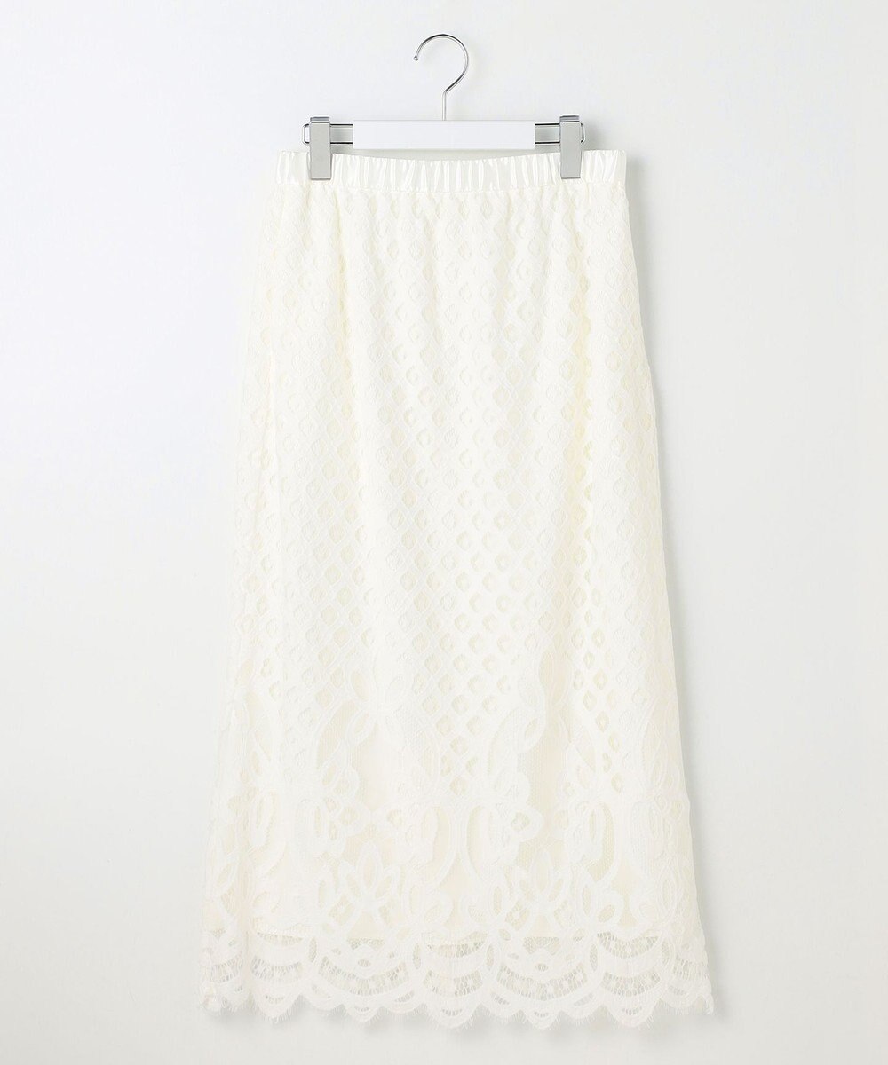 自由区 【SHIHOさん着用・こだわり素材・セットアップ対応】パネルレース スカート 