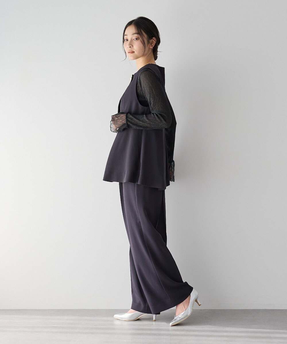 YECCA VECCA 袖レースシアートップス 