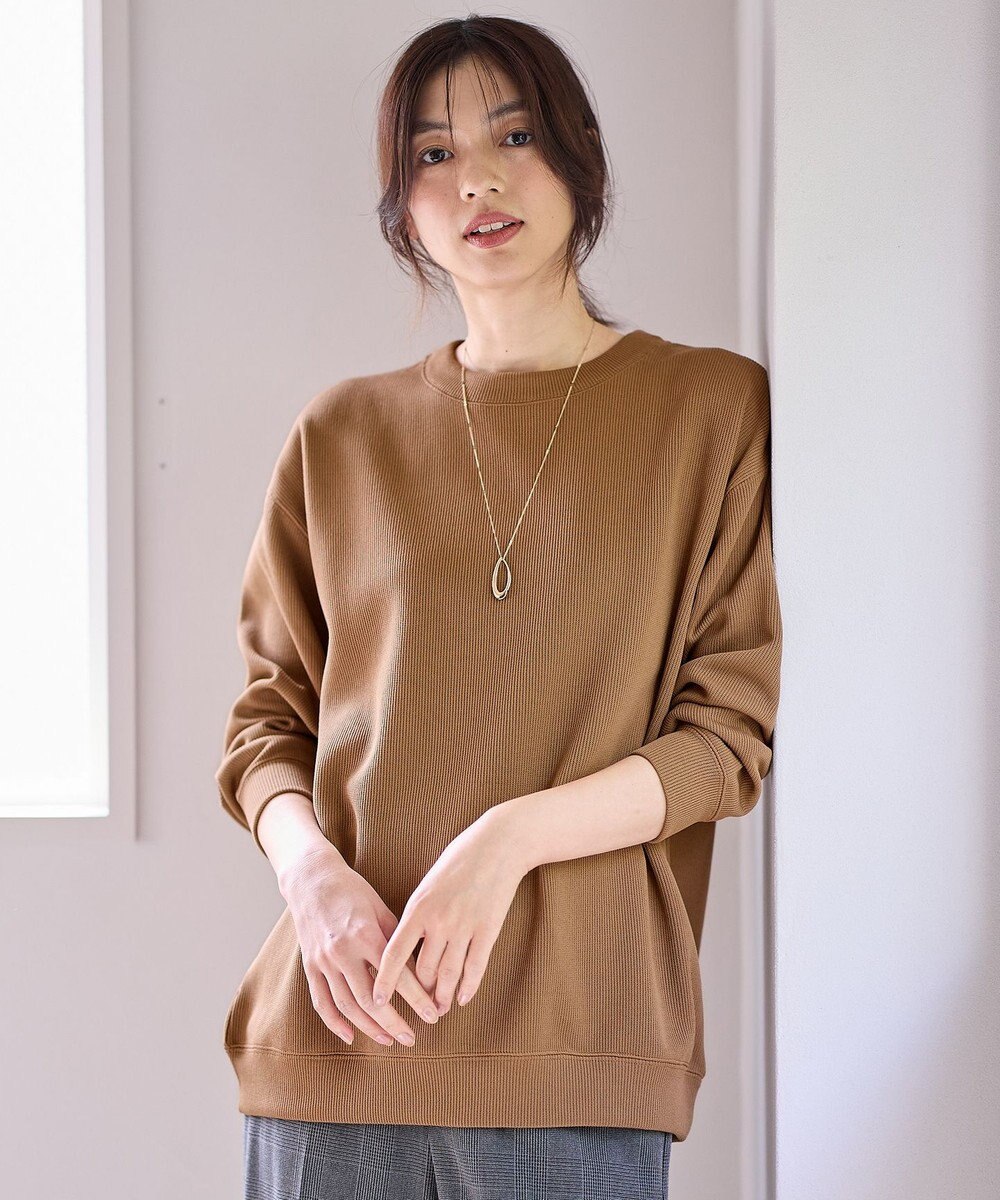 ANY L 【洗濯機可】ダブルフェイスジャージープルオーバー 