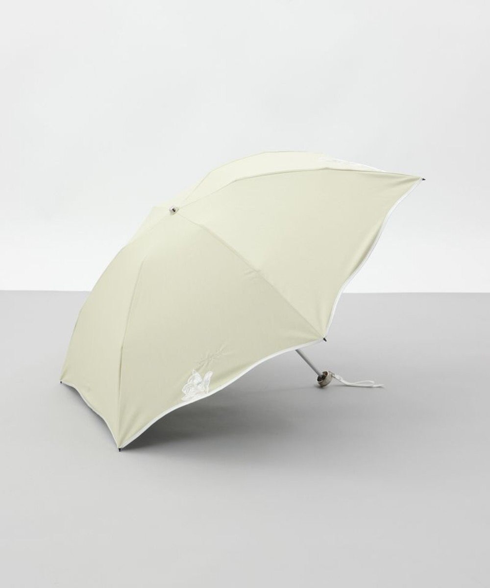 AURORA 【 NINA RICCI（ニナリッチ）】アップリケ刺しゅう/パイピング晴雨兼用傘（折りたたみ傘） 