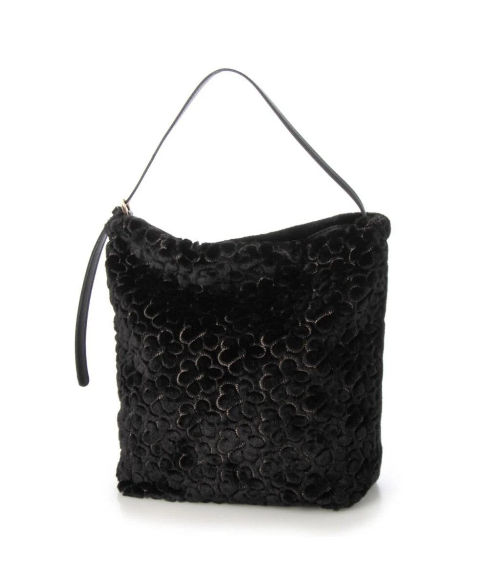 UNBILLION cachecache 花刺繍エコファーワンハンドルバッグ 