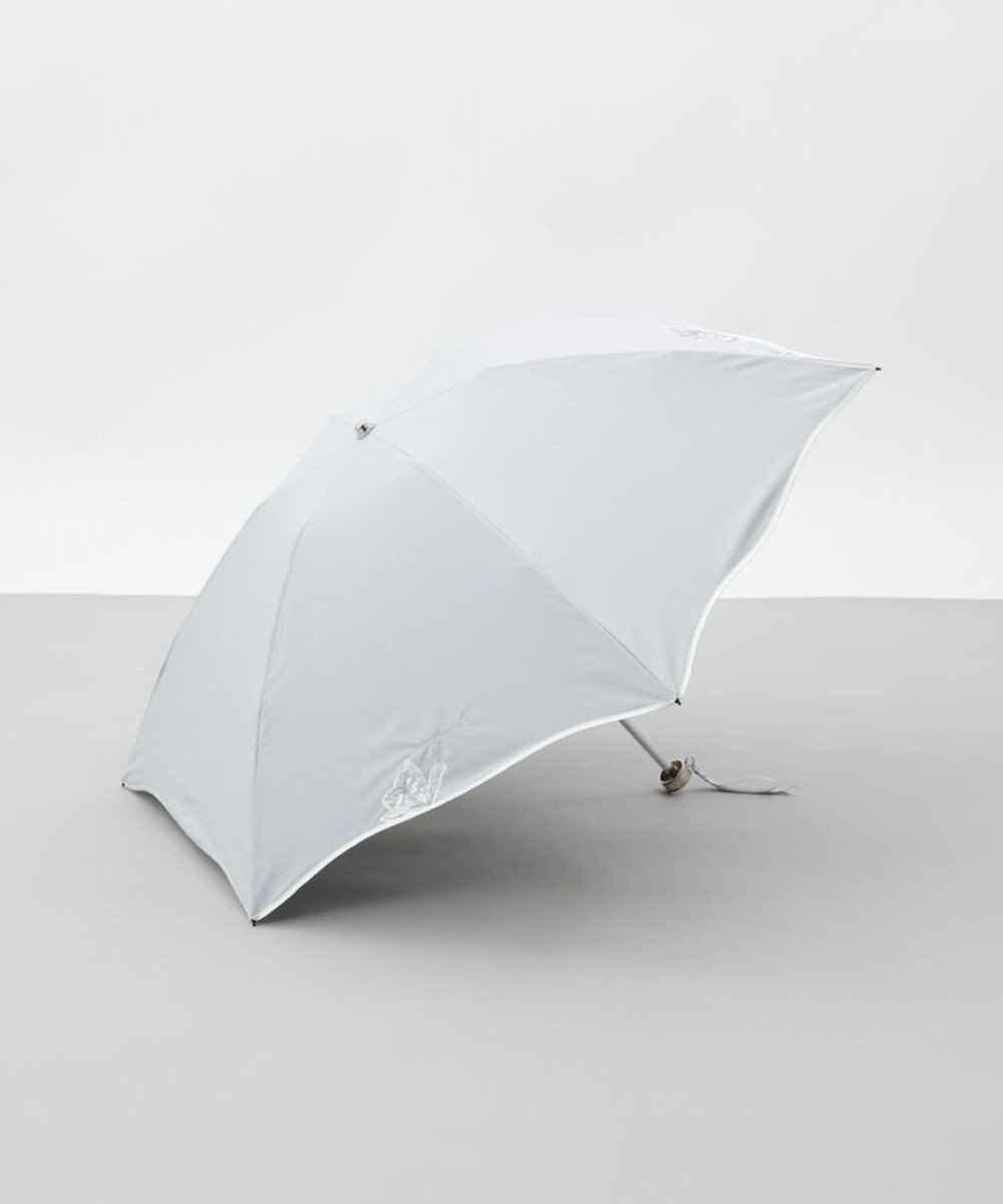 AURORA 【 NINA RICCI（ニナリッチ）】アップリケ刺しゅう/パイピング晴雨兼用傘（折りたたみ傘） 