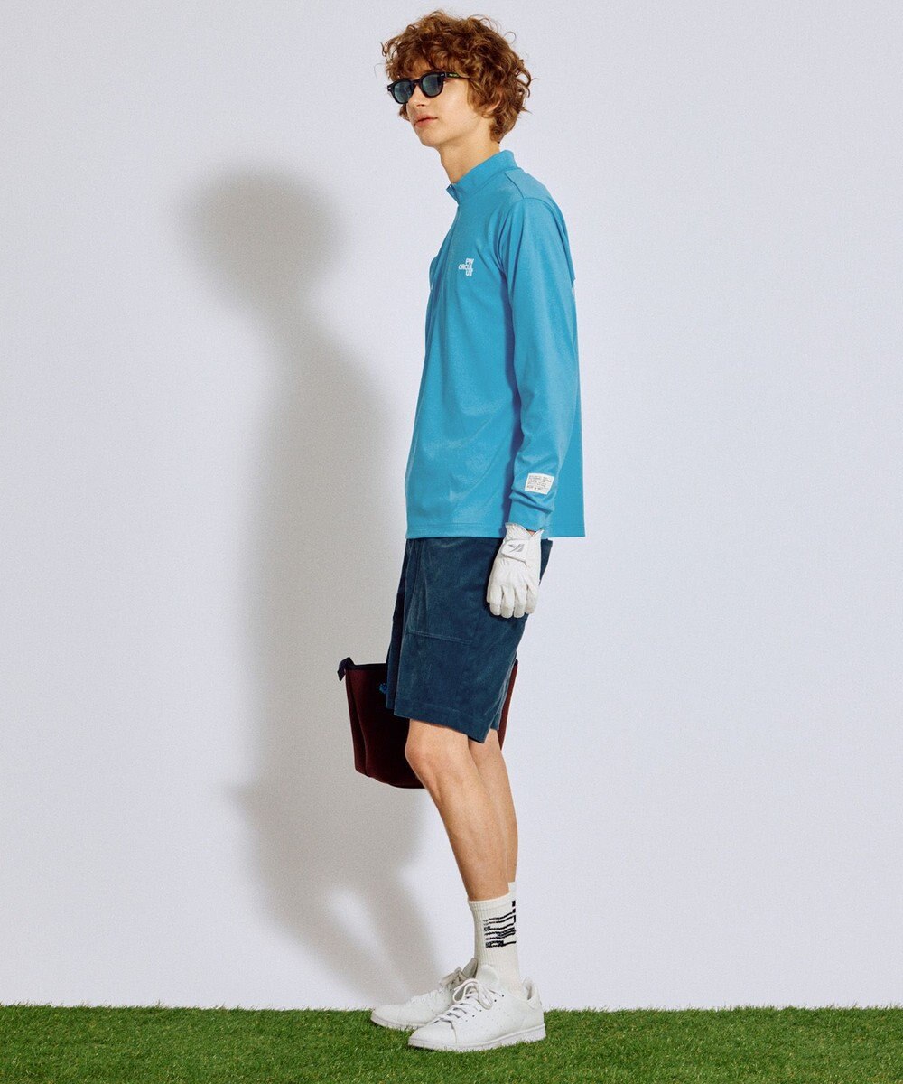 PW CIRCULUS 【吸水速乾 / UV遮蔽率99.5% UVカット / ストレッチ】【MEN】ハーフジップロングスリーブモックT ゴルフ 