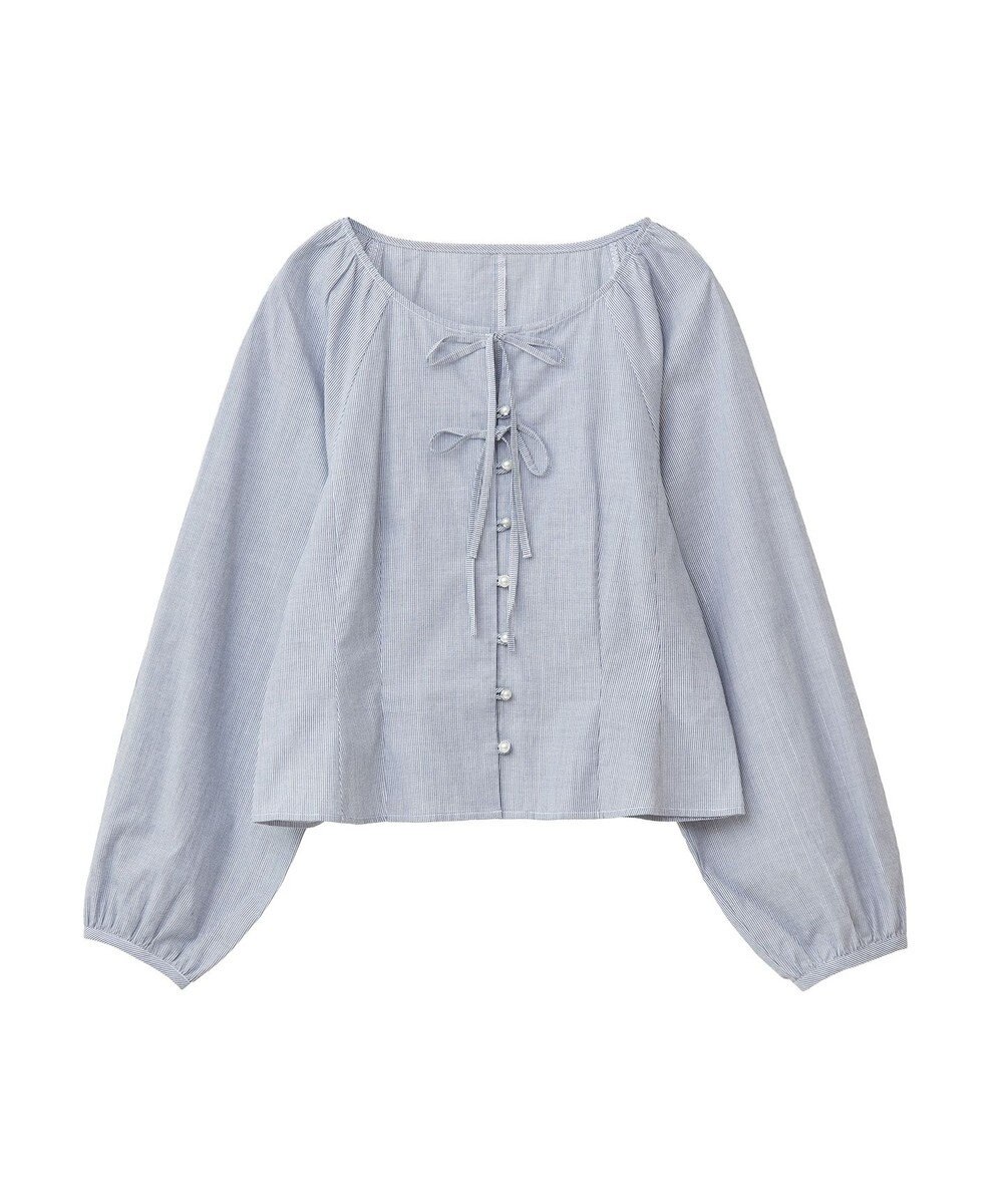 earth music&ecology フロントリボンブラウス 