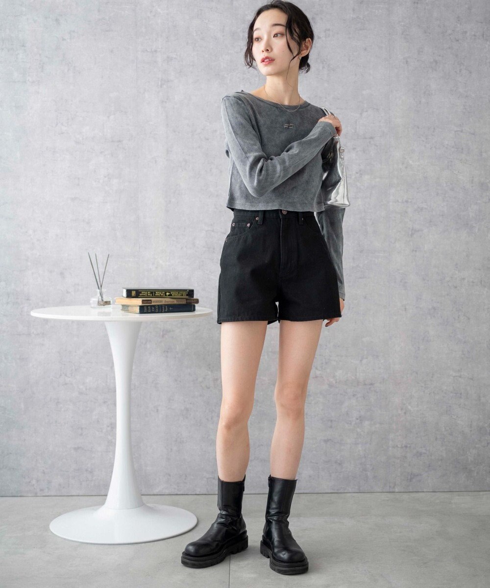 WEGO 台形デニムショートパンツ 