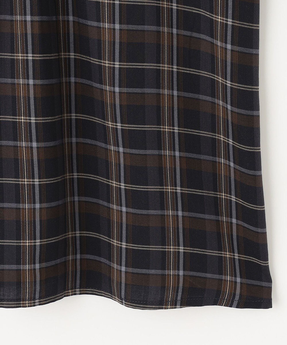 ANY 【洗える】ピンタックチェックブラウス 