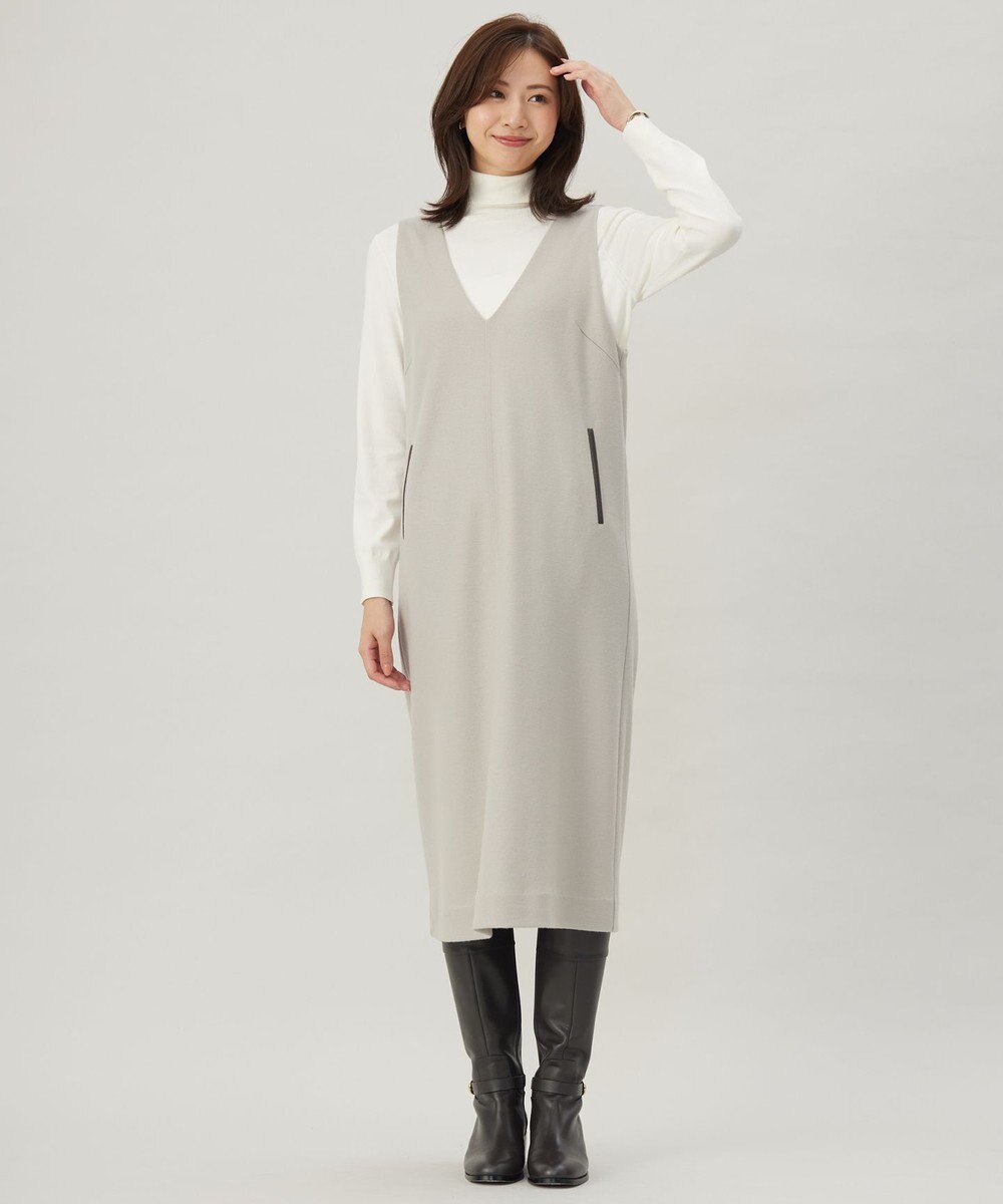 J.PRESS LADIES L 【洗える】ウールスムース ジャンパースカート 