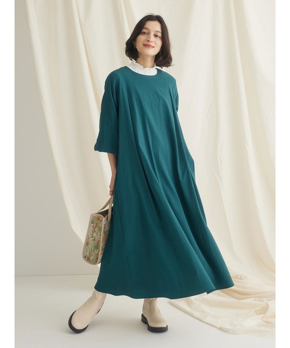 CRAFT STANDARD BOUTIQUE レーヨンデシンドレッシーワンピース Green