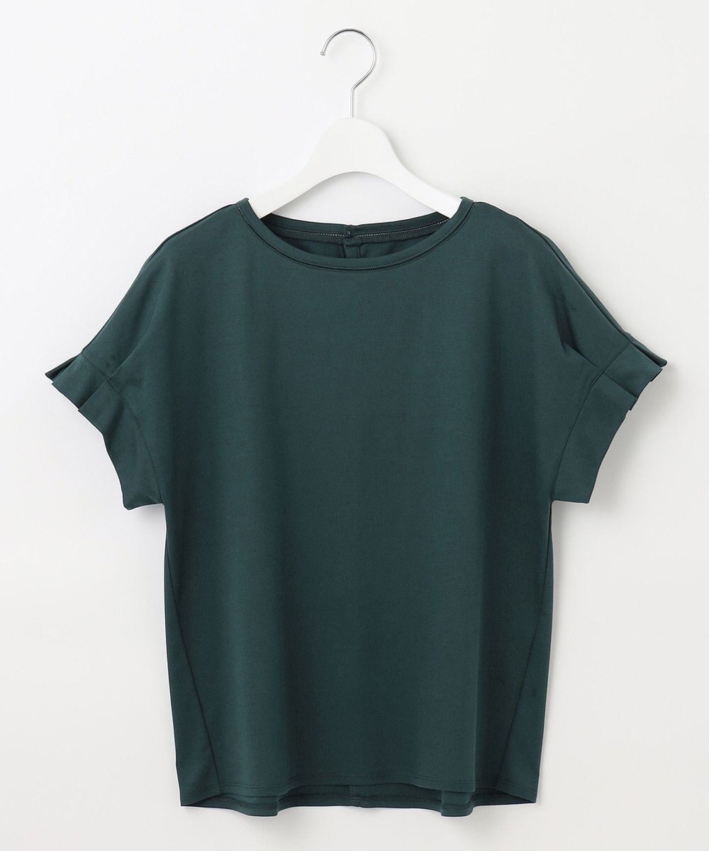 J.PRESS LADIES 【WEB限定カラーあり・接触冷感・UVケア】コンパクトコットンスムース タックスリーブ カットソー 