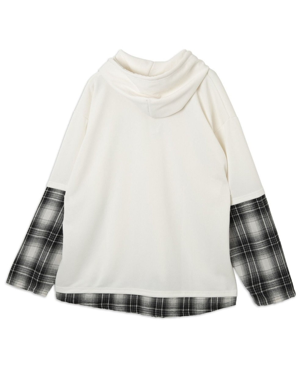 WEGO チェックレイヤードパーカー 