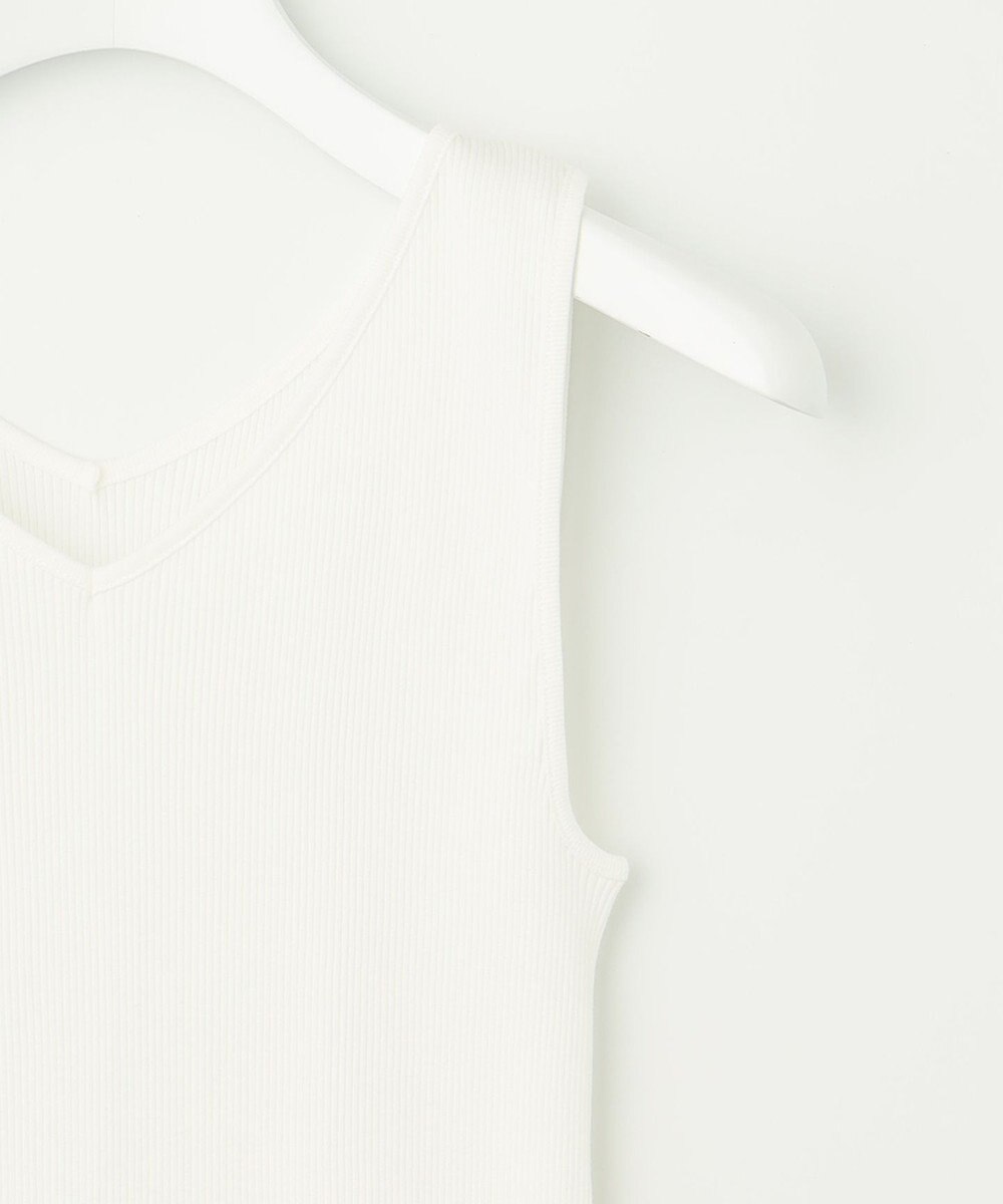 自由区 L 【洗える】リブタンクトップ 