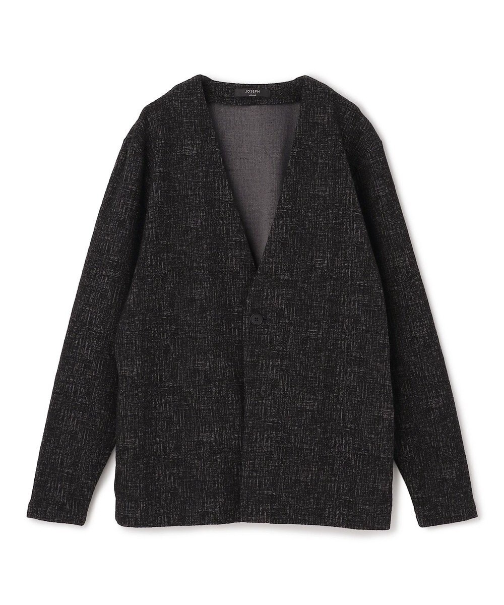JOSEPH HOMME 【イージーケア】パフィーチェックジャージー　カーディガン 