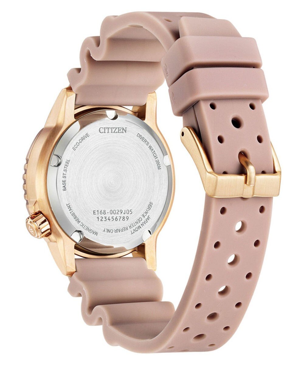 CITIZEN 【ウォームゴールド・ピンクの華やかダイバー】200ｍ潜水用防水 ケース系37mmのボーイズサイズウオッチ 