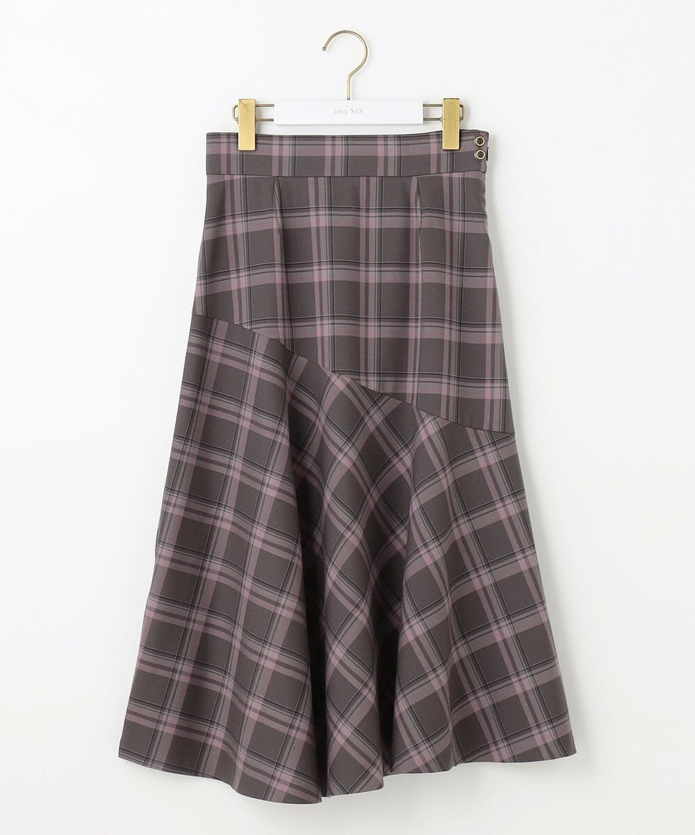 ANY SIS L 【美人百花11月号掲載】アシンメトリーマーメイドフレア スカート 