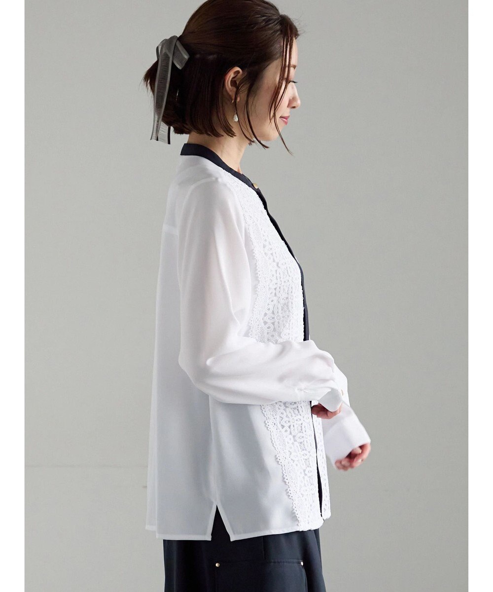 Te chichi 【WEB限定カラーあり】フロントレースブラウス 