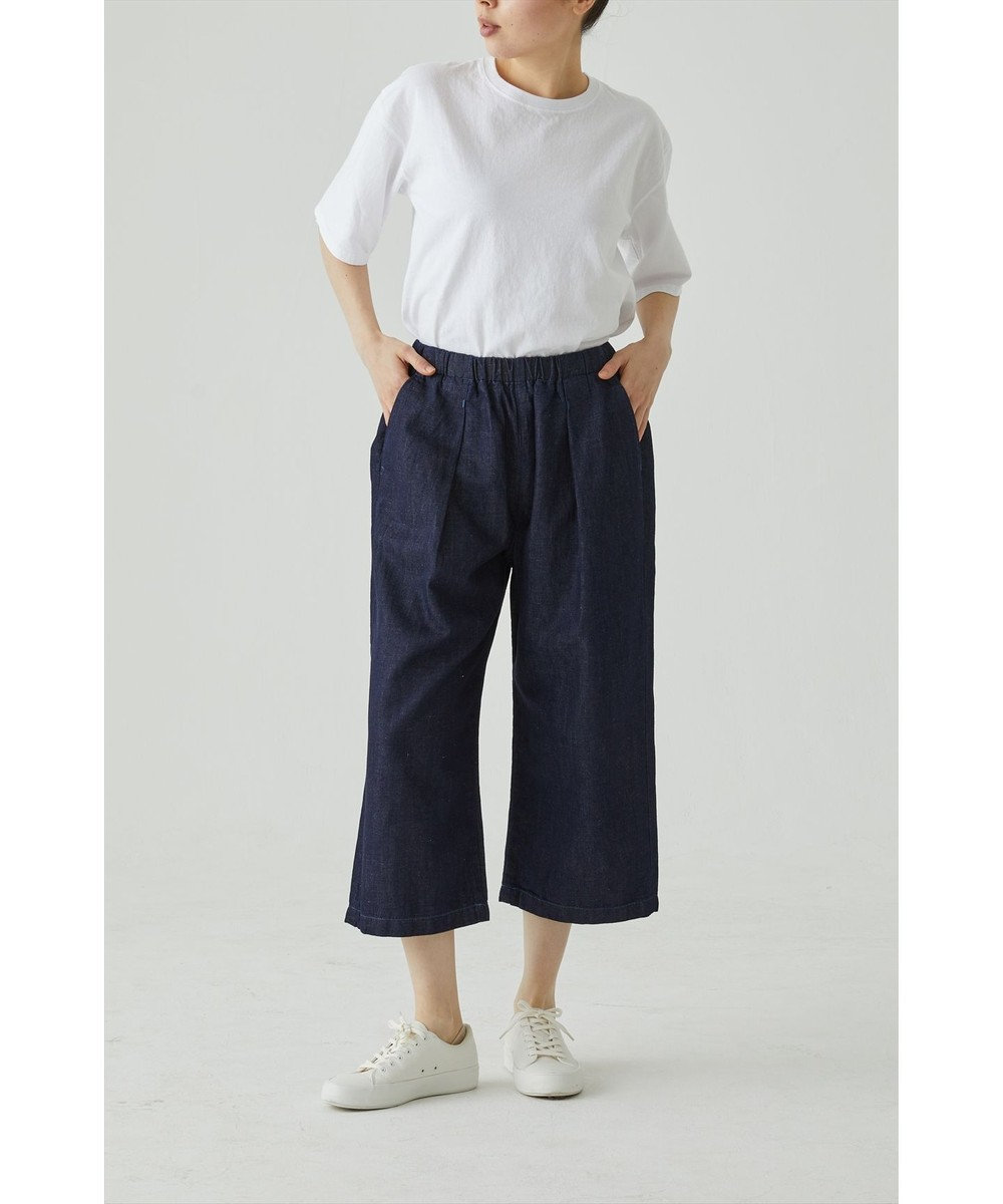 caqu FS linen cropped wide pants クロップド丈 リネンワイドイージーパンツ 