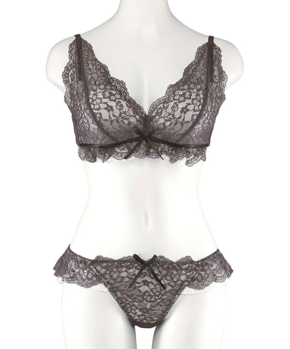 San-ai Resort（三愛水着楽園） レーシーバイカラーノンワイヤーブラセット 【northerly】 