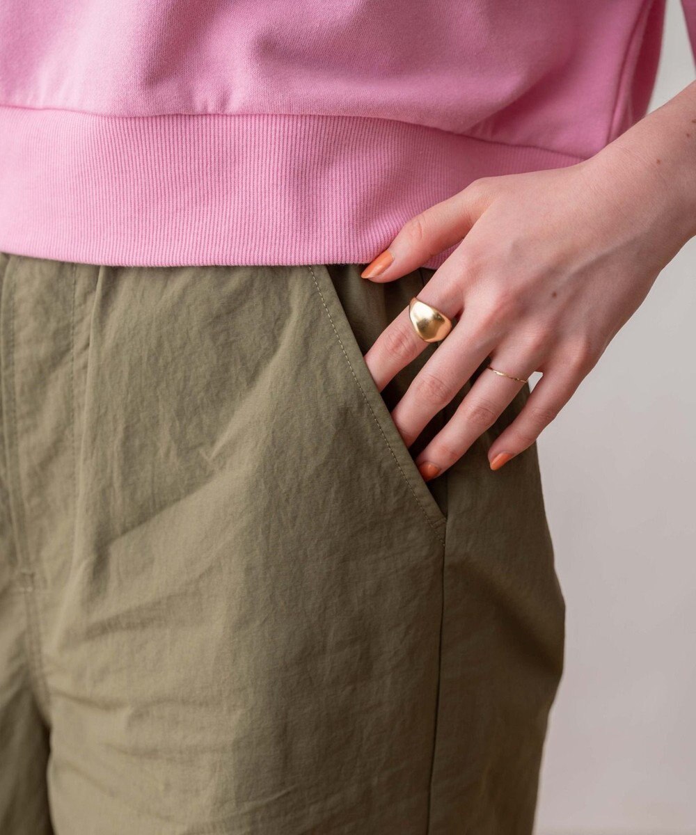 WEGO 【ウエストゴム】ナイロンイージーワイドカーゴパンツ 