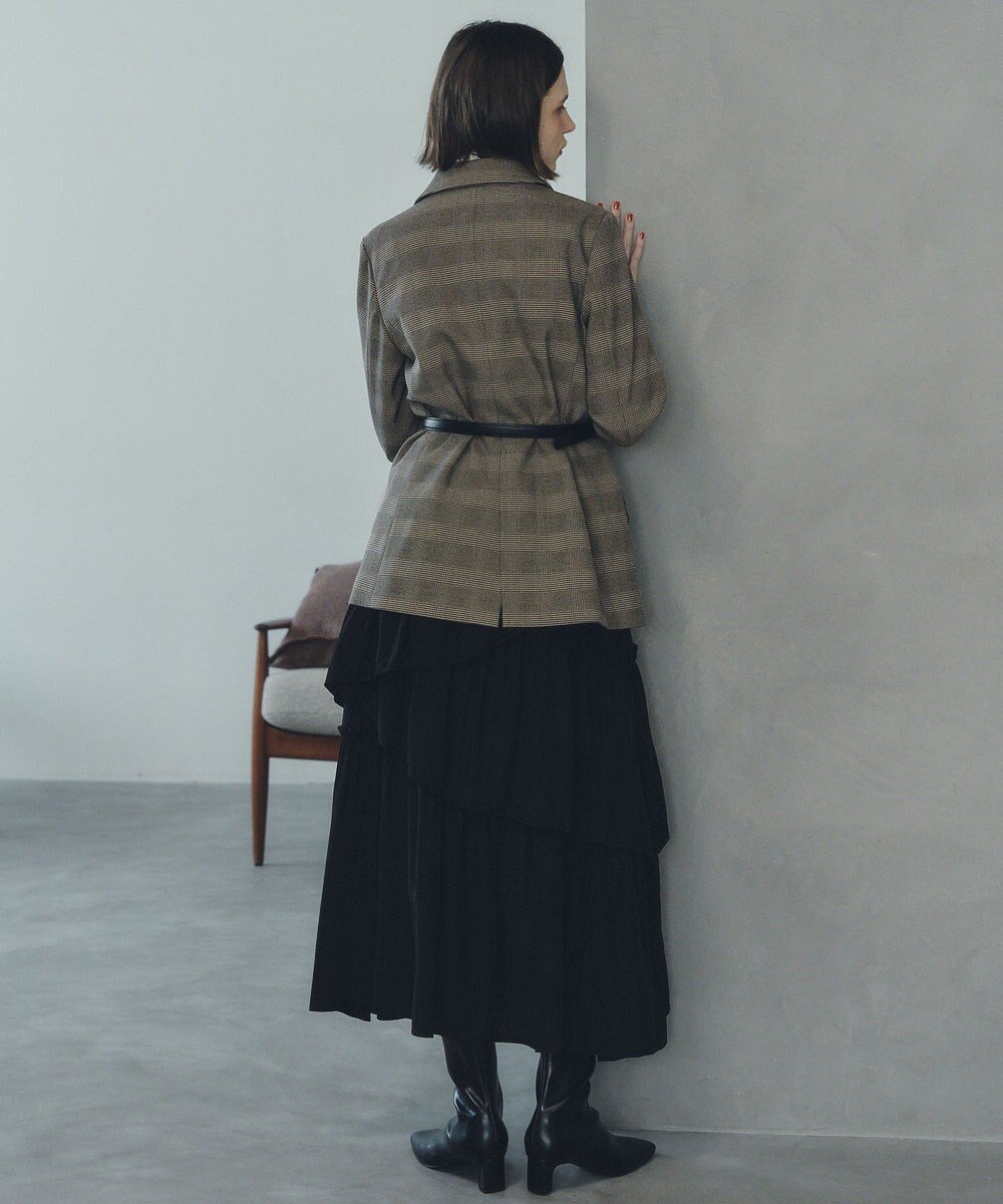 YECCA VECCA アシンメトリーラッフルスカート 