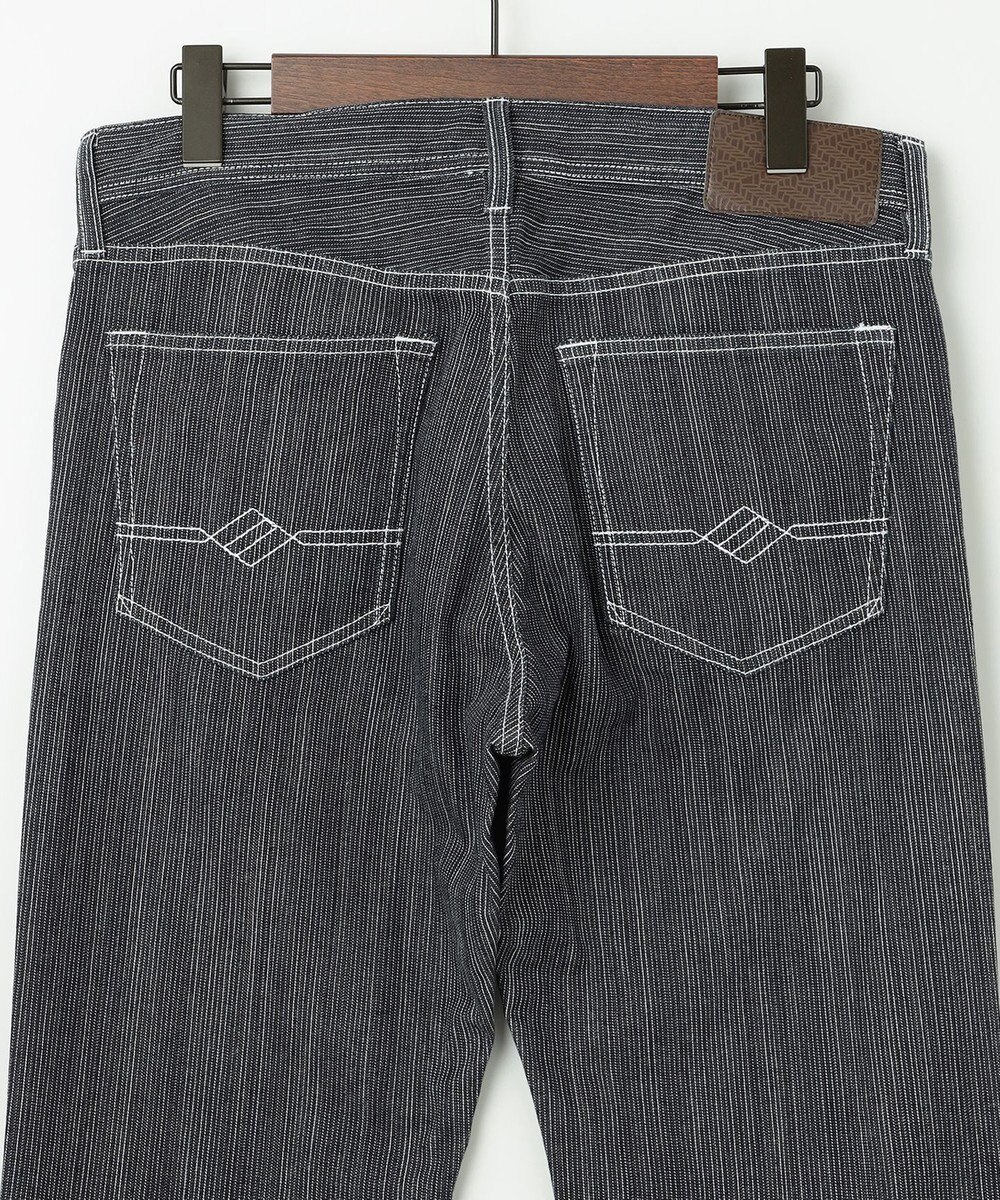 JOSEPH ABBOUD 【サスティナブル】ランダムストライプストレッチデニム 