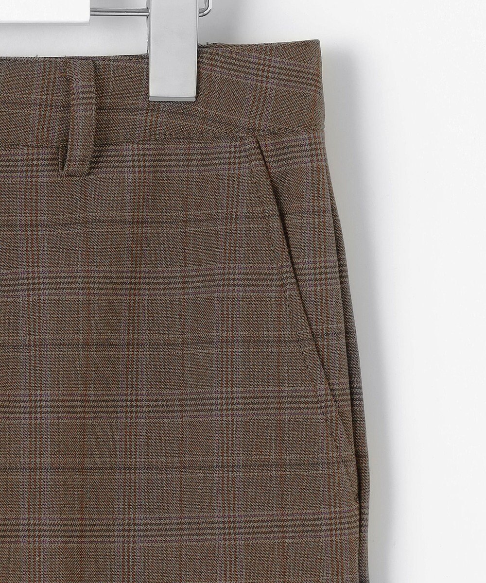 J.PRESS LADIES L 【洗える】T/Rアルガンシルクチェック テーパード パンツ 