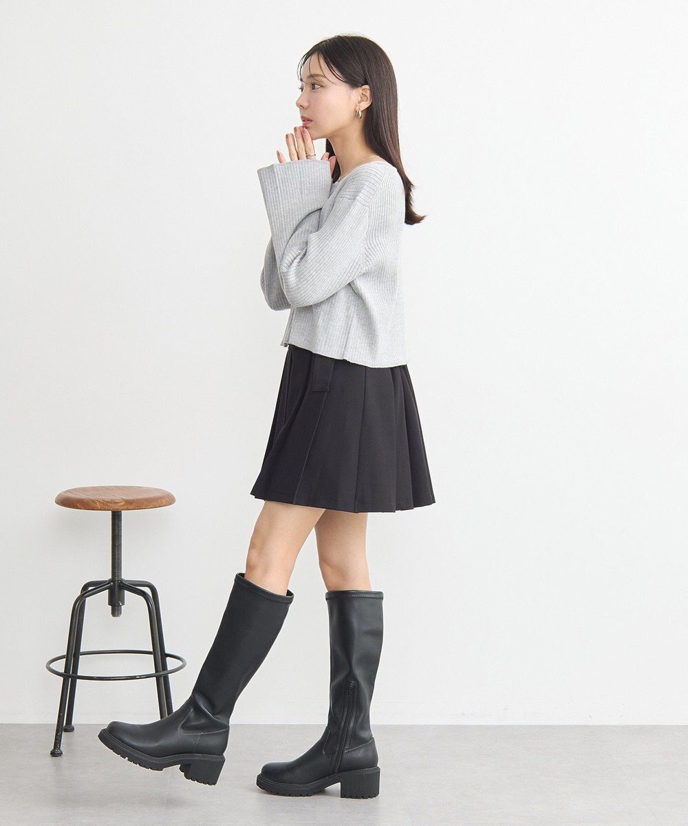 earth music&ecology ダブルジップニットカーディガン 