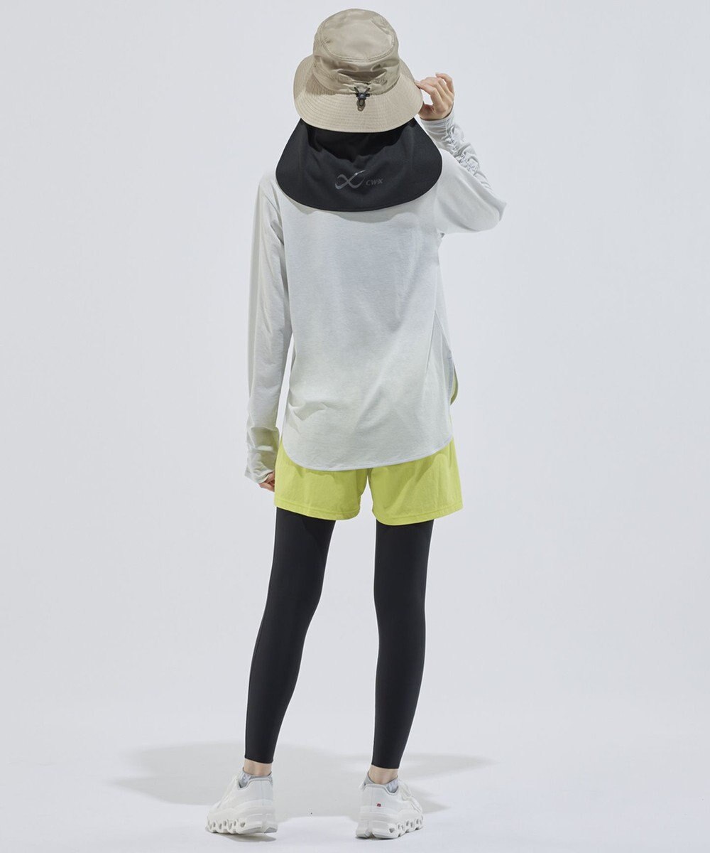 CW-X 【WOMEN】 CW-X ロングＴシャツ 梨地素材 薄手 シアー感 スポーツウェア 長袖 レディース DLY129 /ワコール 