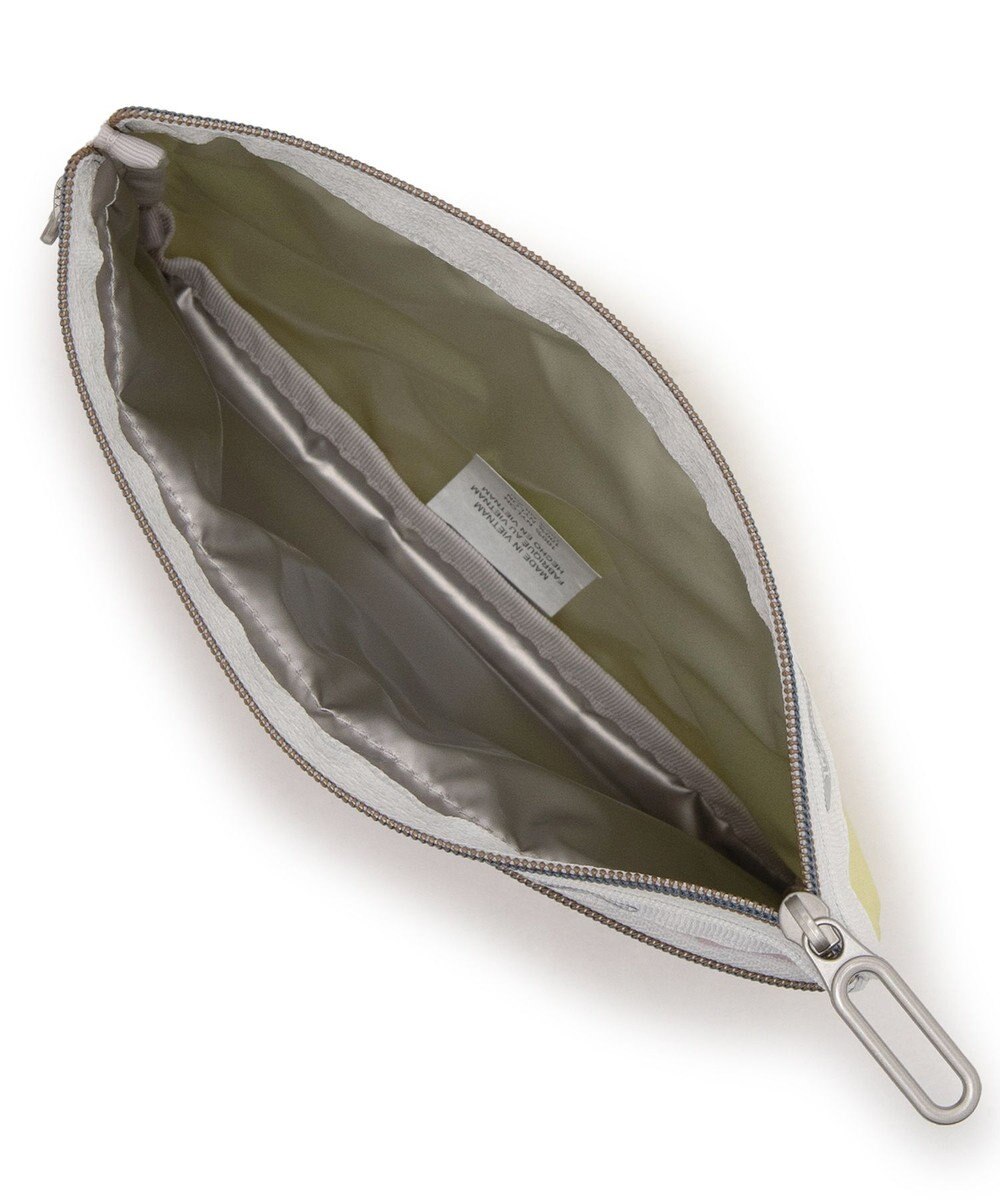 LeSportsac CLASSIC 3 ZIP POUCH/シルバーピンク/ライムライトC 